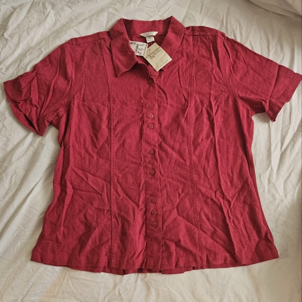 NWT button up short sleeve